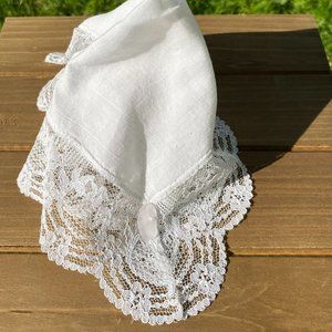 Bride's Hankie with Sea Glass